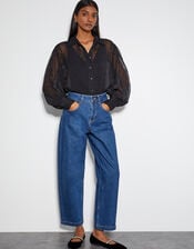 Edie Embroidered Blouse, Black (BLACK), large