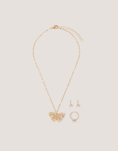 Flower Butterfly Jewellery Set, , large