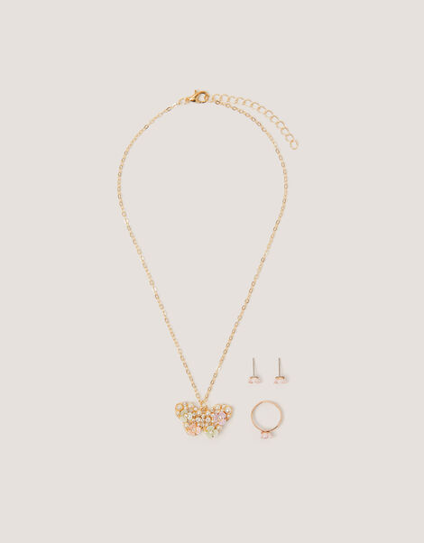 Flower Butterfly Jewellery Set, , large