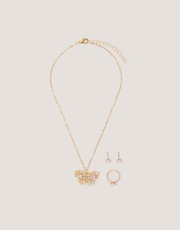 Flower Butterfly Jewellery Set, , large