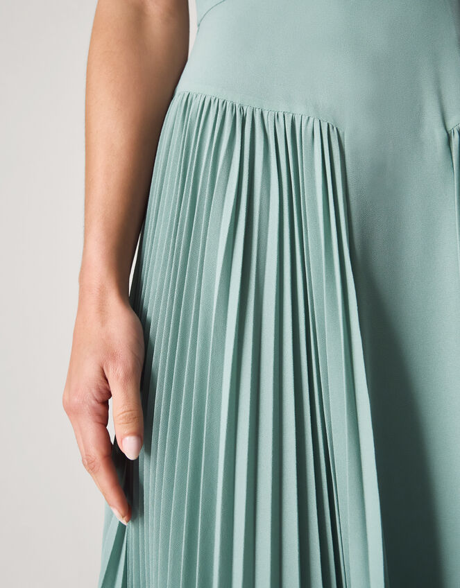 Madison Flutter Sleeve Pleated Bridesmaid Dress, Green (SAGE), large