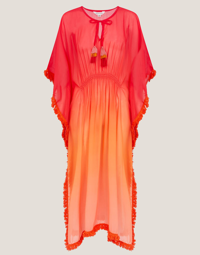 Miley Ombré Kaftan Dress, Orange (ORANGE), large