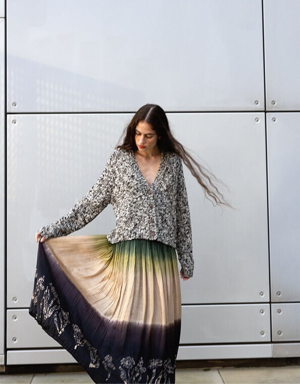 East Izzy Dip Dye Skirt, Multi (MULTI), large