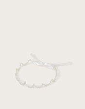 Pearly Sparkle Metal Crown, , large