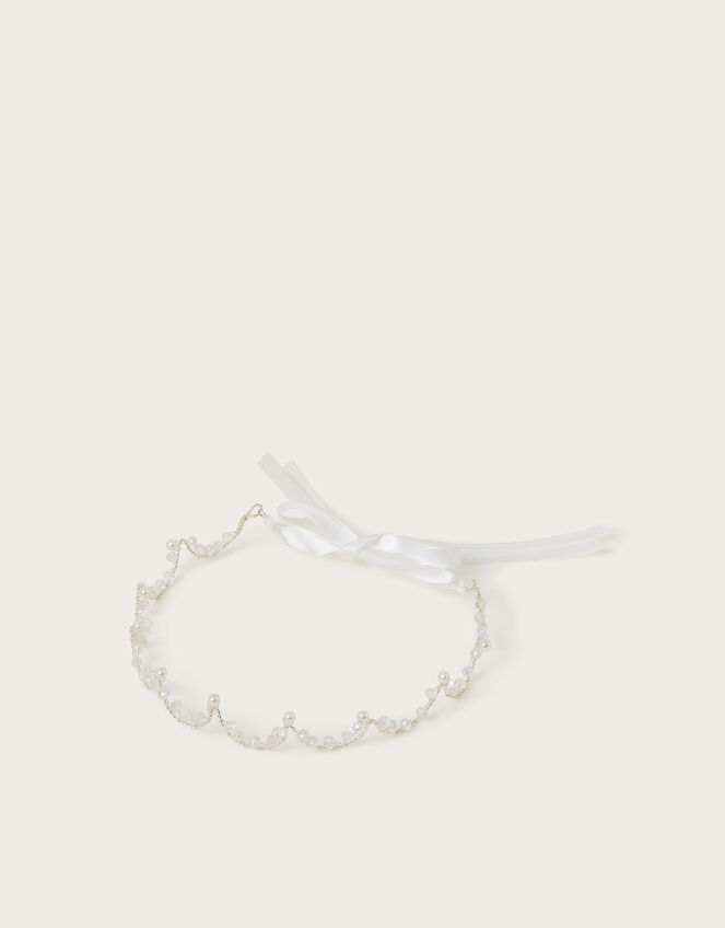 Pearly Sparkle Metal Crown, , large