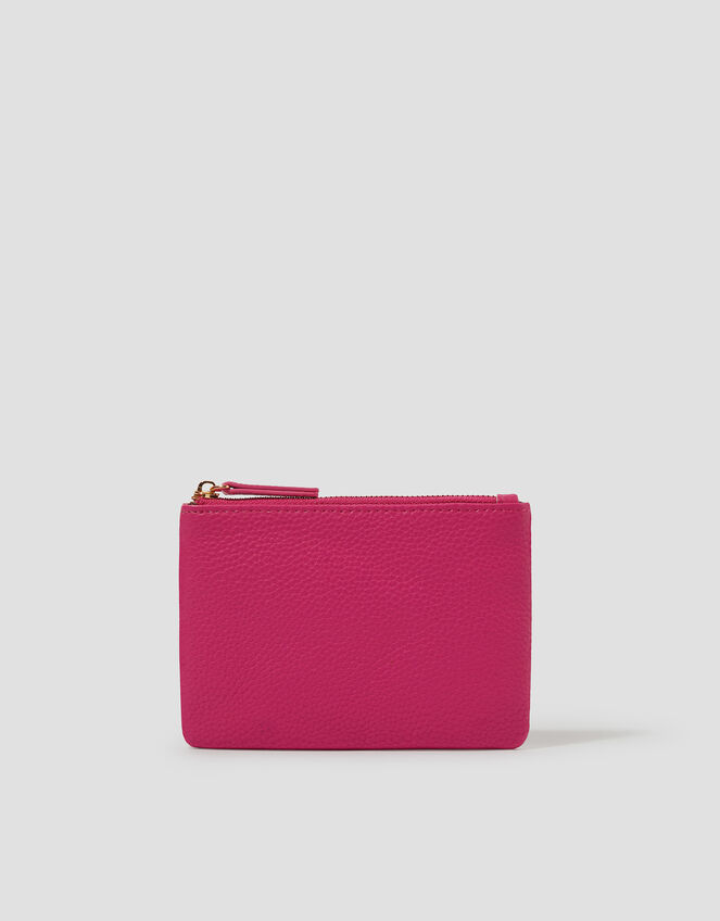Faux Leather Coin Purse, Pink (PINK), large