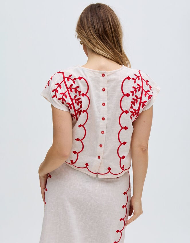 Raffya Freya Embroidered Top, Multi (MULTI), large
