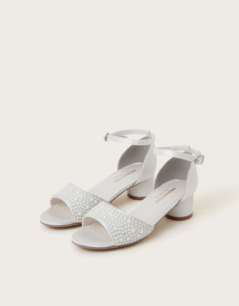 Pearl Open Toe Two-Part Heels, Ivory (IVORY), large