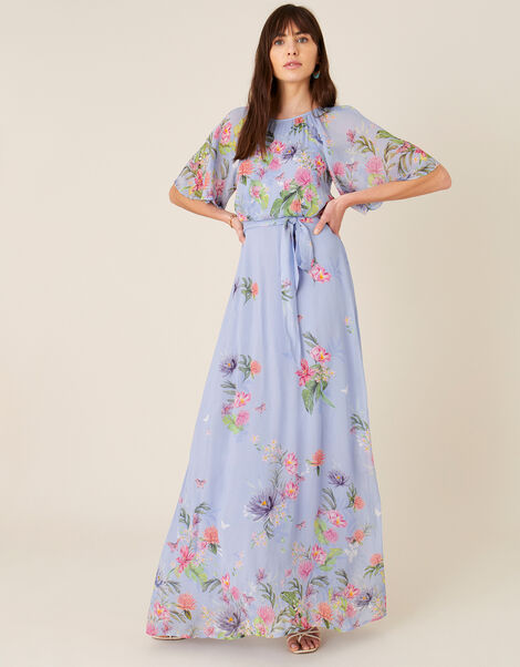 Esmee Floral Maxi Dress Blue, Blue (BLUE), large