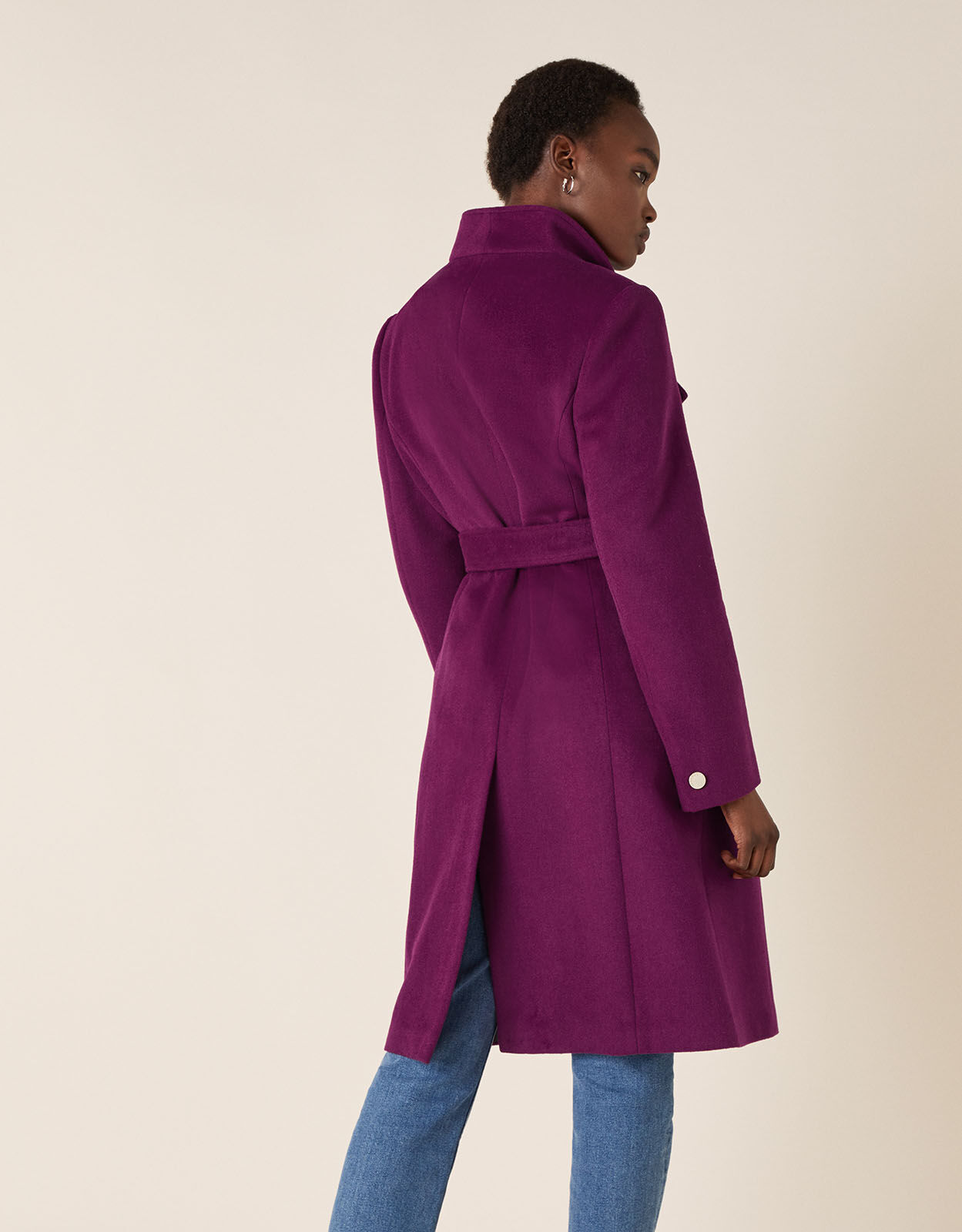 Coat with hotsell wrap collar