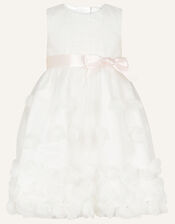 Baby Xanthe 3D Roses Dress, Ivory (IVORY), large