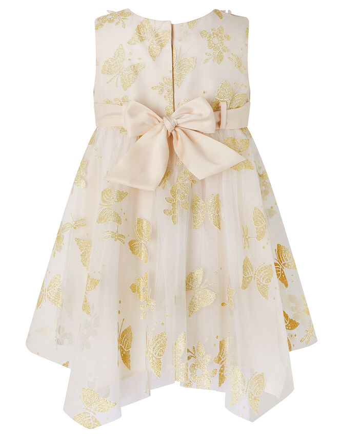 Baby Samantha Glitter Butterfly Dress, Gold (GOLD), large