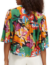 Scotch and Soda Flutter Sleeve Shirt, Multi (MULTI), large