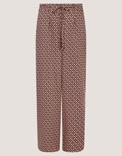 Netta Floral Print Wide Leg Trousers, Pink (PINK), large