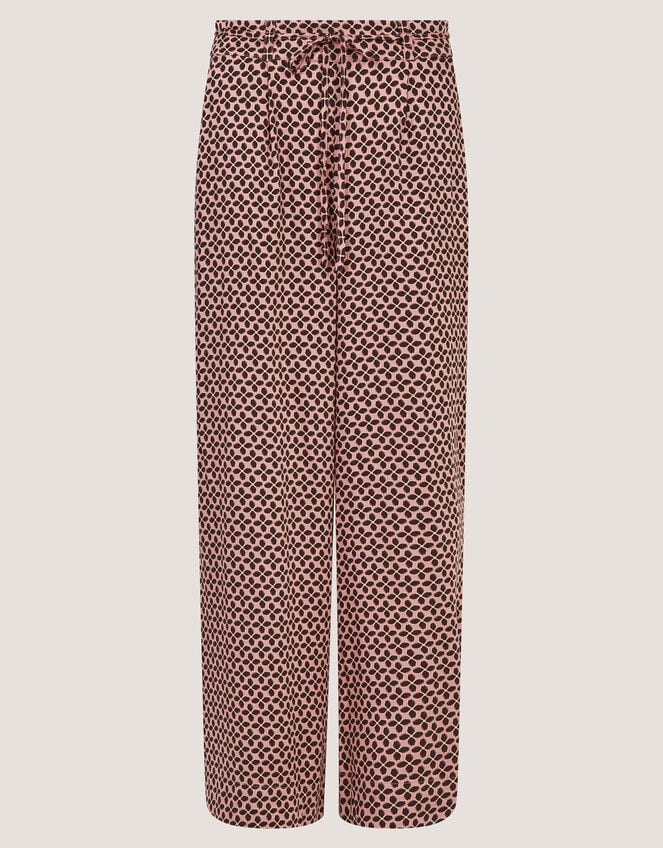 Netta Floral Print Wide Leg Trousers, Pink (PINK), large