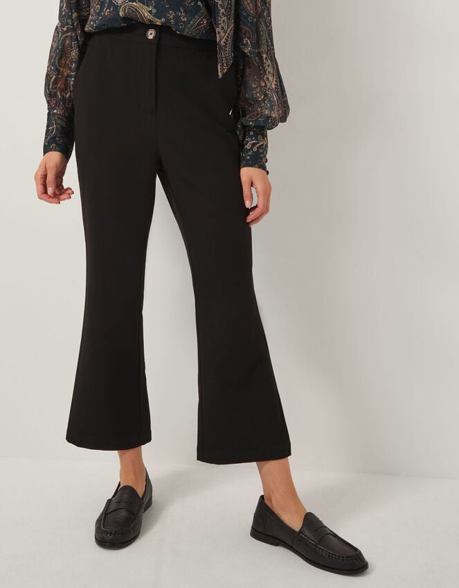 Blake Crop Flare Pants, Black (BLACK), large