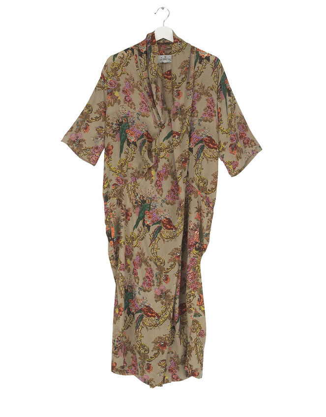 One Hundred Stars Antique Chintz Print Dress, Multi (MULTI), large