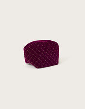 Velvet Quilted Makeup Bag, , large