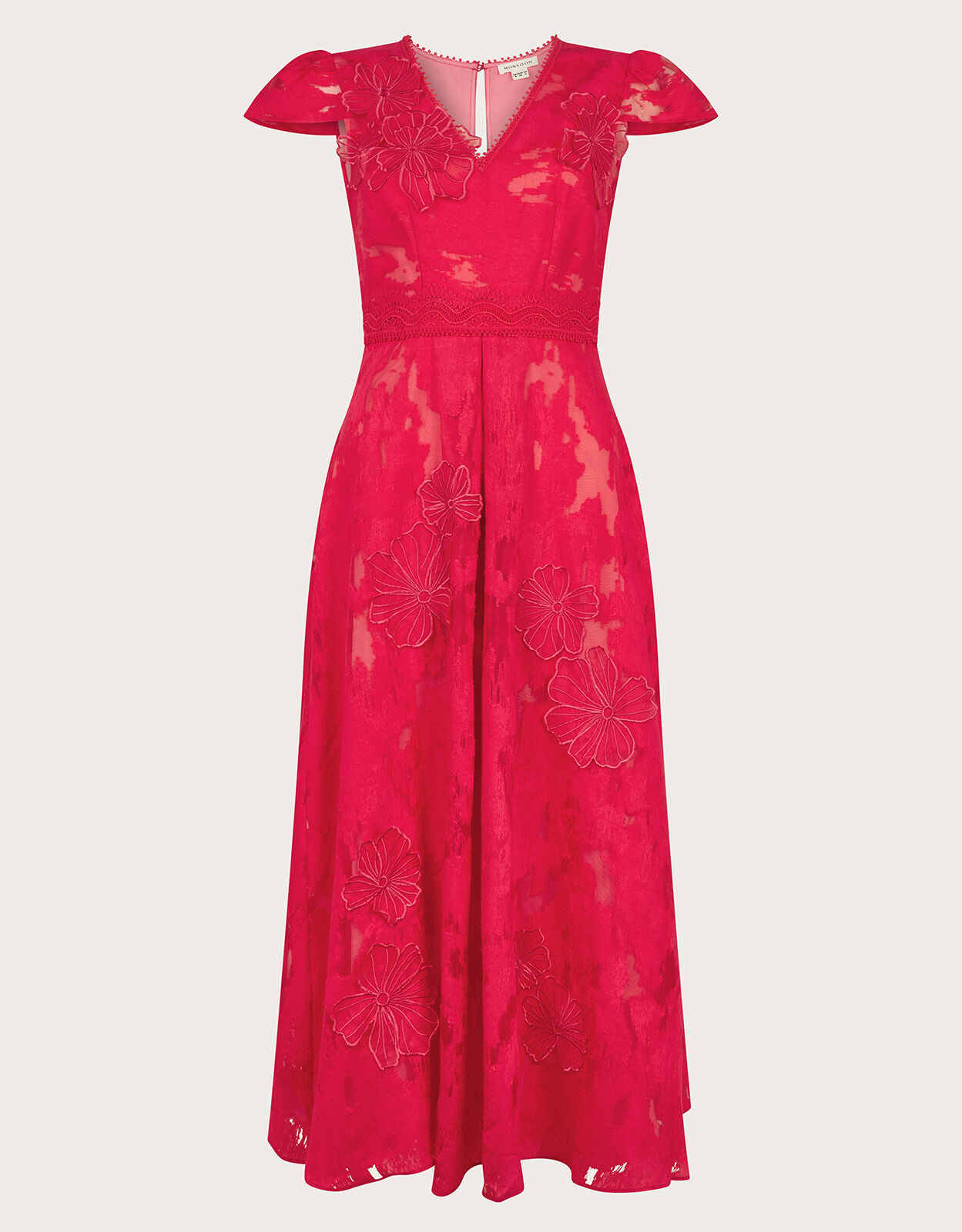 Monsoon red lace dress hotsell