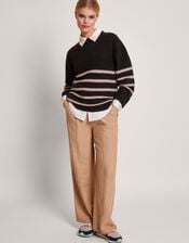 Sable Stripe Jumper, Black (BLACK), large