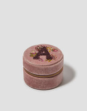Initial Embellished Jewellery Box, Pink (PINK), large