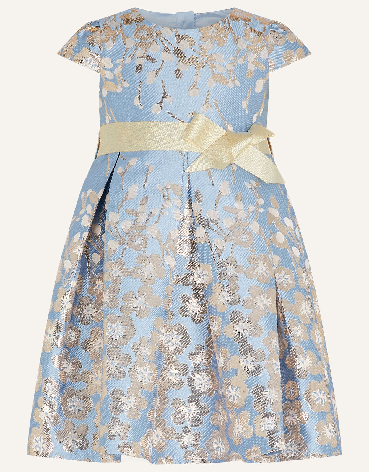 Baby Petal Jacquard Dress Blue