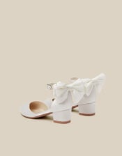 Sara Closed-Toe Bow Heels, Ivory (IVORY), large