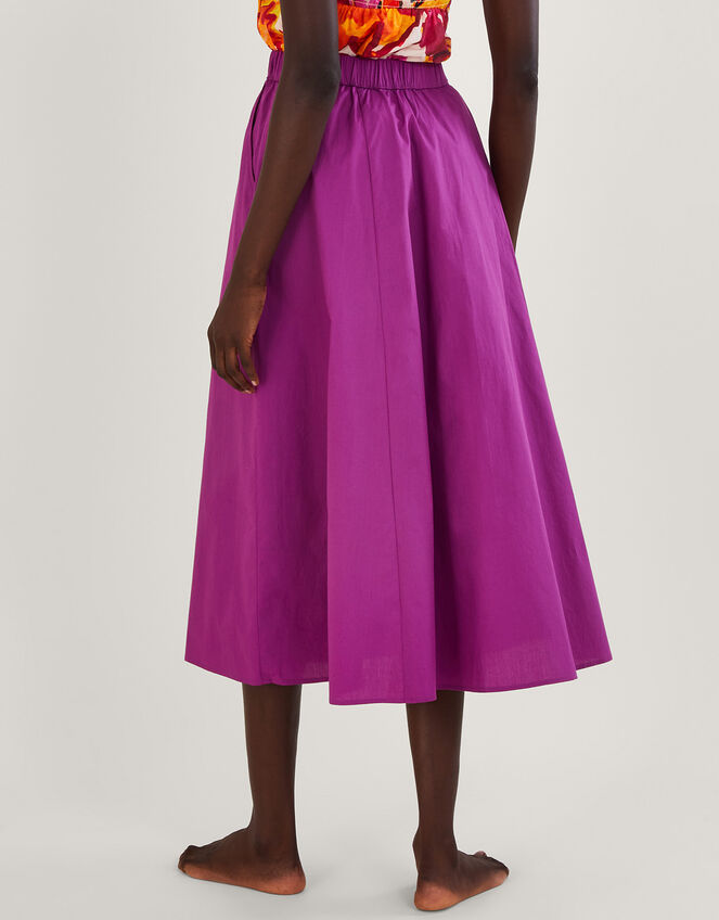 Patsey Flared Midi Skirt, Purple (PURPLE), large