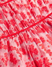 Floral Texture Dress, Red (RED), large