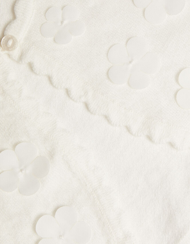 3D Petal Cardigan, Ivory (IVORY), large