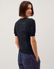 Sam Starfish Button Cardigan, Blue (NAVY), large