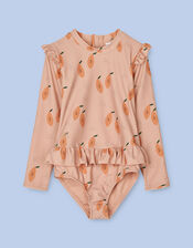 Liewood Sille Print Swim Jumpsuit, Orange (CORAL), large