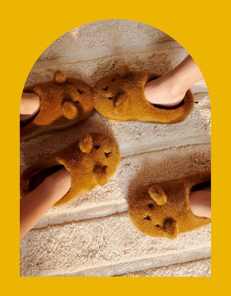 Liewood Bear Slippers, Brown (BROWN), large