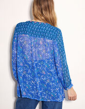 East Leona Paisley Print Blouse, Blue (BLUE), large