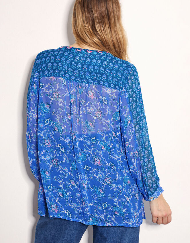 East Leona Paisley Print Blouse, Blue (BLUE), large