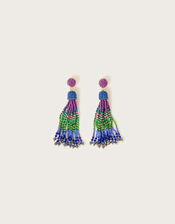 Beaded Tassel Earrings, , large