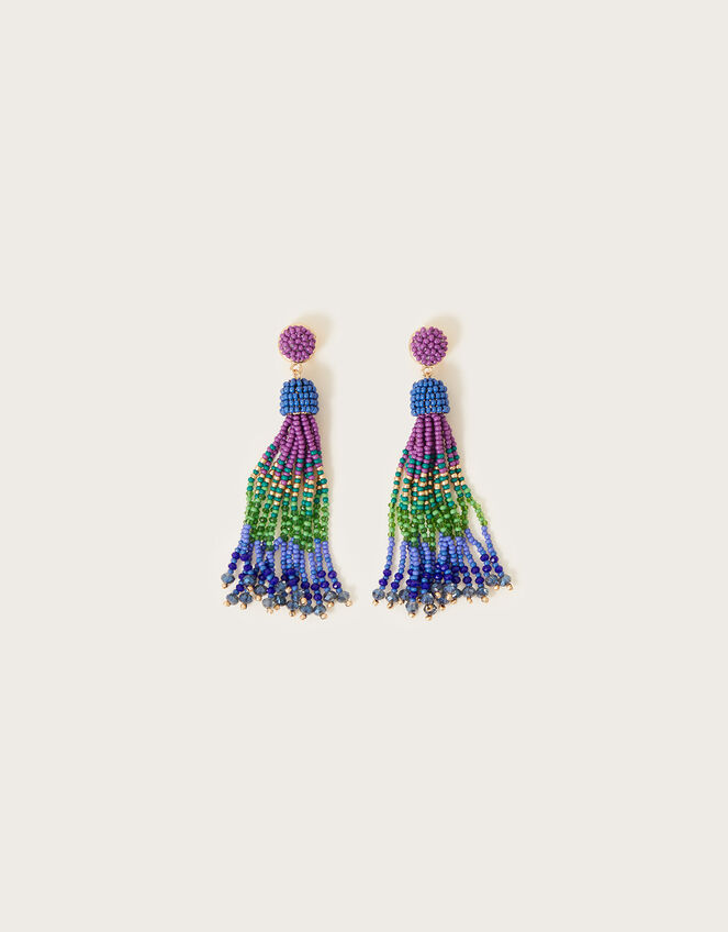 Beaded Tassel Earrings, , large