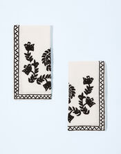 Embroidered Reusable Napkins Set of Two, , large