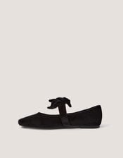 Jolie Velvet Mary Jane Ballet Flats, Black (BLACK), large