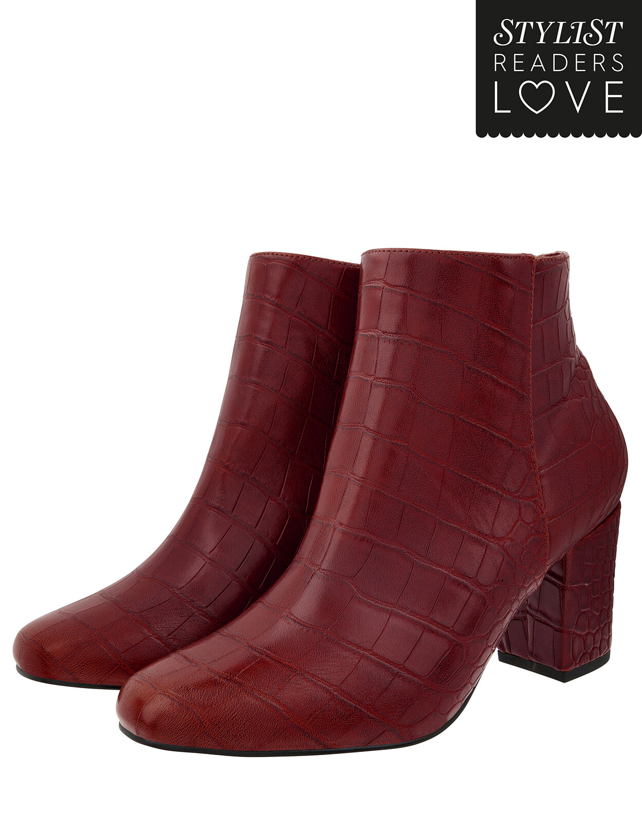 Red crocodile ankle boots sales