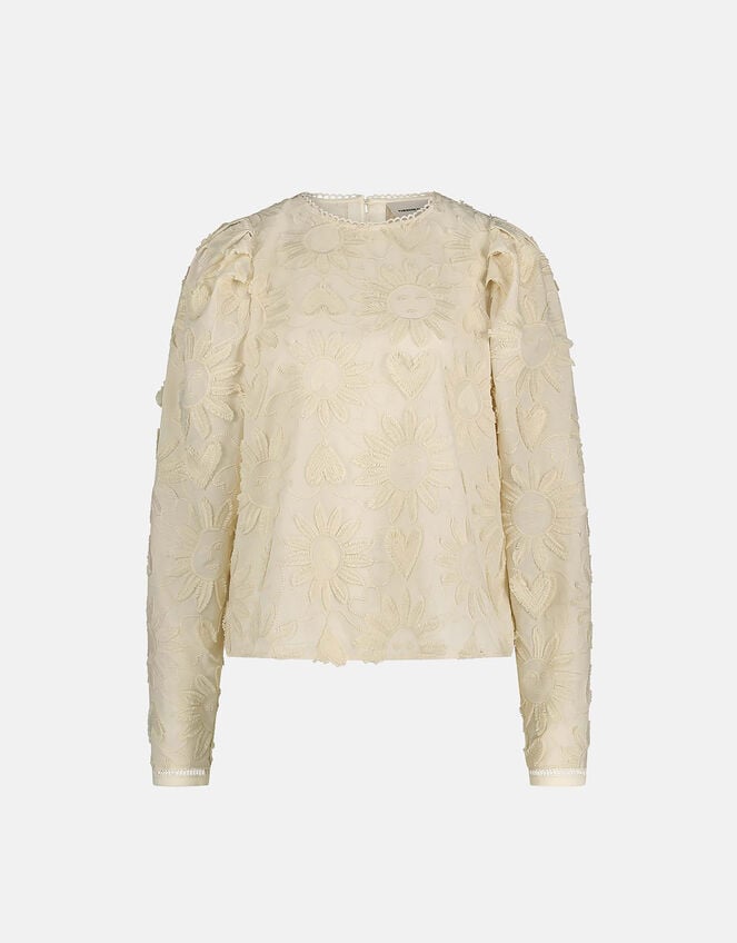 Fabienne Chapot Ida Embroidered Top, White (WHITE), large