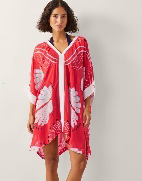 Nara Shell Print Mini Kaftan, Orange (RUST), large