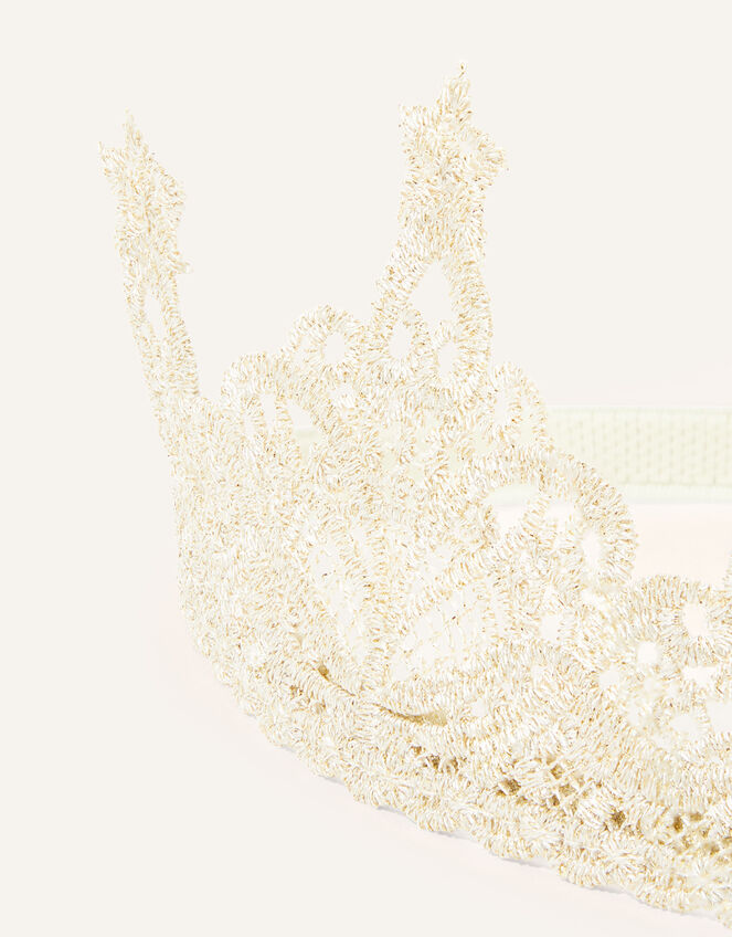 Baby Shimmer Lacey Tiara Bando, , large