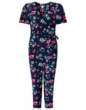 Maisy Floral Jumpsuit with LENZING™ ECOVERO™, Blue (NAVY), large