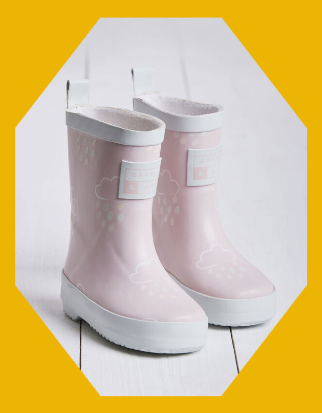 Grass and Air Colour-Revealing Wellies, Pink (PINK), large