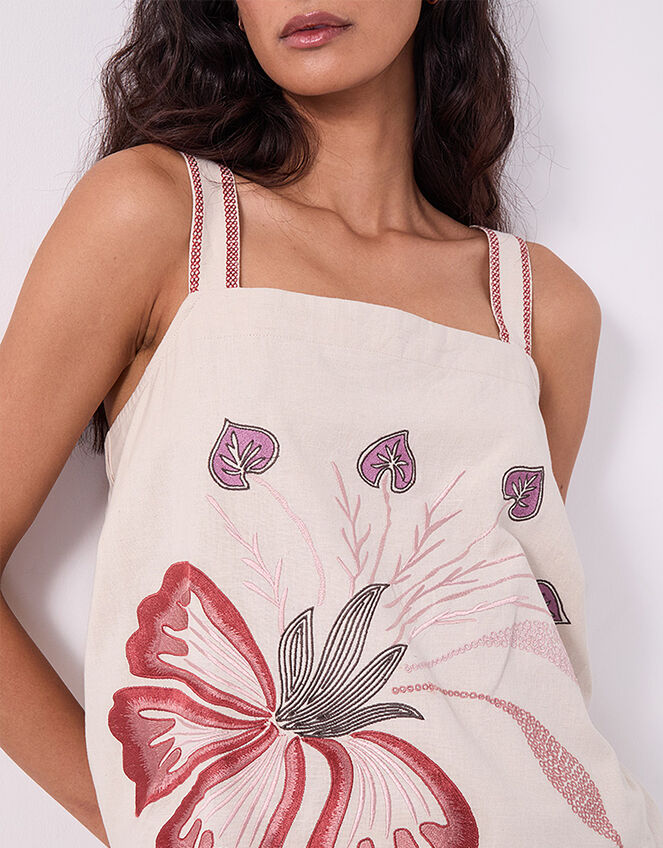 East Zhandra Embroidered Cami Top, Camel (BEIGE), large