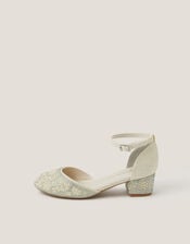Glitter Embellished Two Part Heels, Ivory (IVORY), large