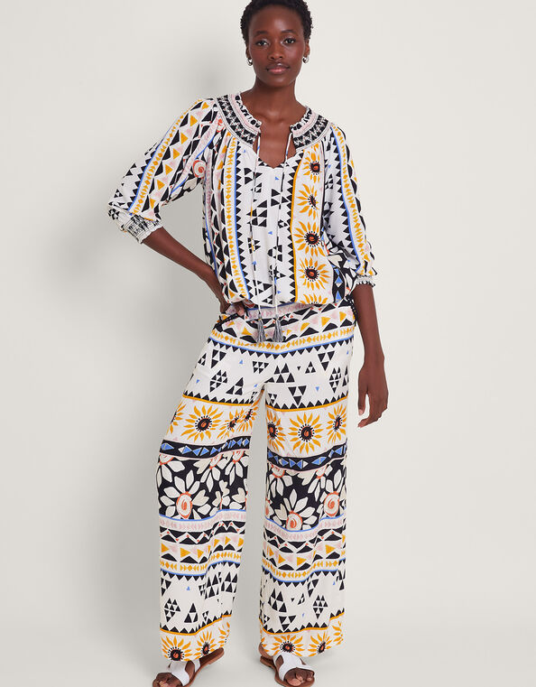 Corey Print Pants, Ivory (IVORY), large