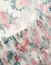 Alexandra Floral Ruffle Swing Dress, Multi (MULTI), large