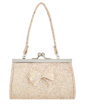 Giselle Glitter Bow Mini Bag, , large